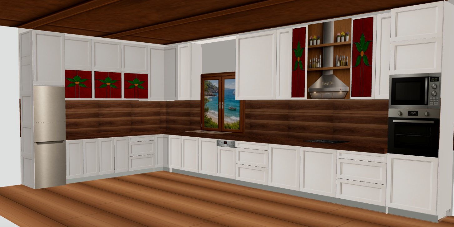 Cambia puertas, encimera y salpicadero en la misma cocina